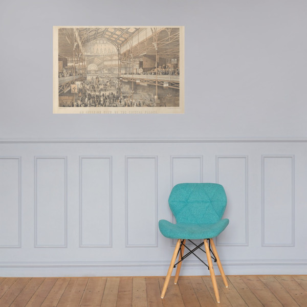 An Interior View of the New York Crystal Palace - Charles Parsons - 1853 - Photo Paper Poster Museum quality 7746447