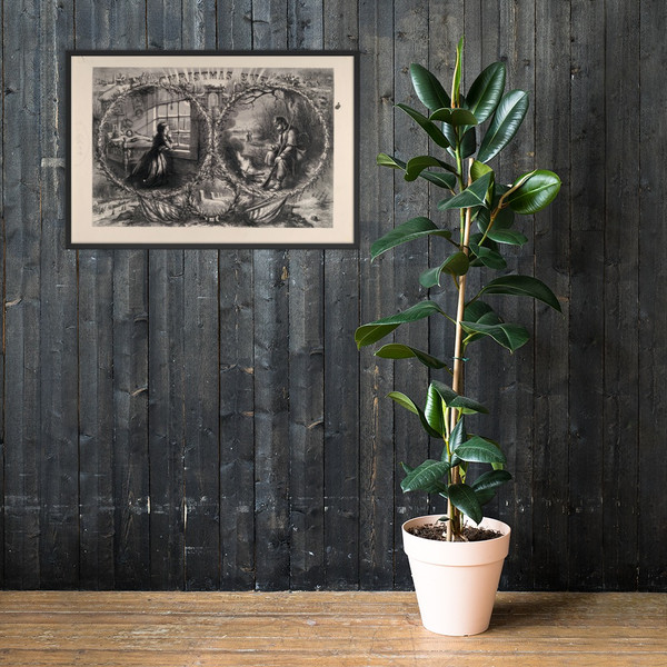 Christmas Eve (published Harper's Weekly, January 3, 1863) - Thomas Nast - 1863 (?) - Photo Paper Framed Poster Museum quality 7739372