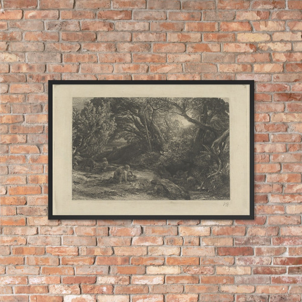 The Morning of Life - Samuel Palmer - begun 1860–61 - Matte Paper Framed Poster Museum quality 7737862