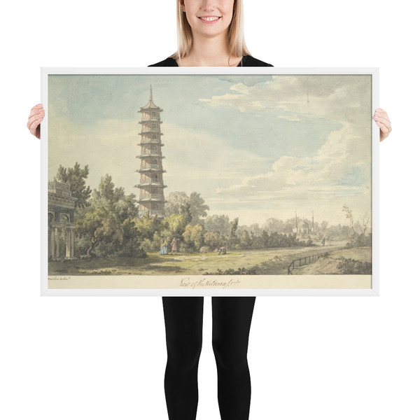 View of the Wilderness at Kew - William Marlow - 1763 - Photo Paper Framed Poster Museum quality 7740372