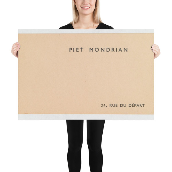 Piet Mondrian, calling card - Anonymous - ca. 1919–38 - Paper Poster Museum quality 7738717