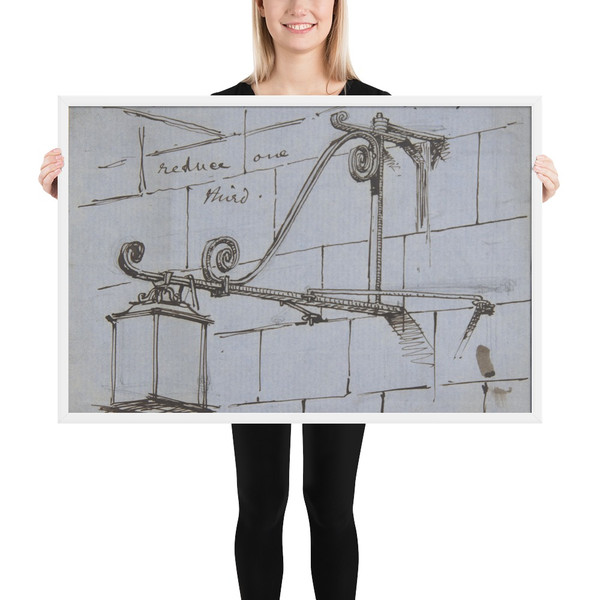 A Metal Street Lamp, Boulevard St. Martin - Richardson Ellson & Co. - ca. 1880 - Photo Paper Framed Poster Museum quality 7724402