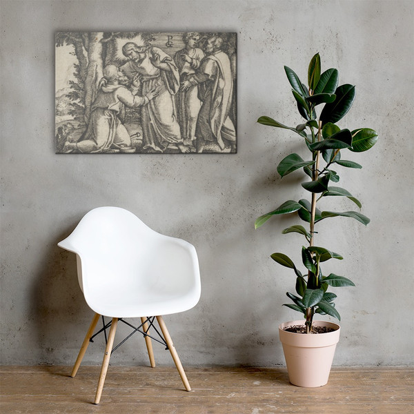 Christ Healing the Leper, from The Story of Christ - Georg Pencz - 1534–35 - Canvas Museum quality 7719988