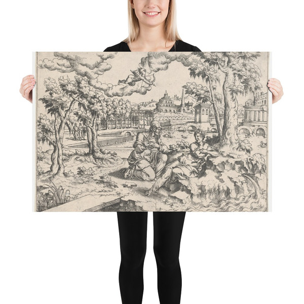 Vertumnus and Pomona - Anonymous, French, 16th century - ca. 1550-55 - Paper Poster Museum quality 7725232