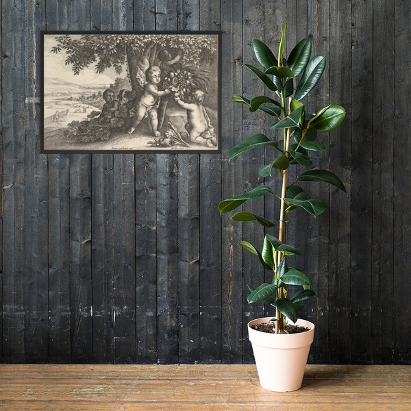 The River God and the Boys - Wenceslaus Hollar - 1646–47 - Photo Paper Framed Poster Museum quality 7742179