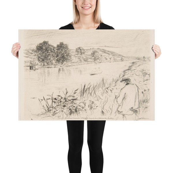 Sketching, No. 1 - James McNeill Whistler - 1861 - Paper Poster Museum quality 7741746