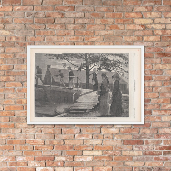 The Morning Bell (Harper's Weekly, Vol. XVII) - Winslow Homer - December 13, 1873 - Matte Paper Framed Poster Museum quality 7723294