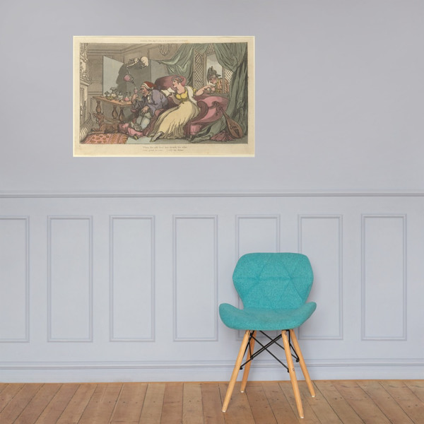 The Honey Moon (The English Dance of Death, plate 13) - Thomas Rowlandson - August 1, 1814 - Paper Poster Museum quality 7742337