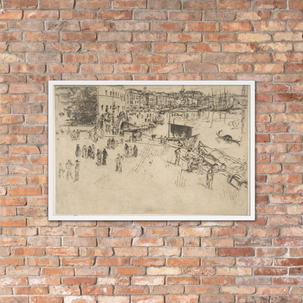 The Riva, No. 1 (The Riva) - James McNeill Whistler - 1879–80 - Matte Paper Framed Poster Museum quality 7741870