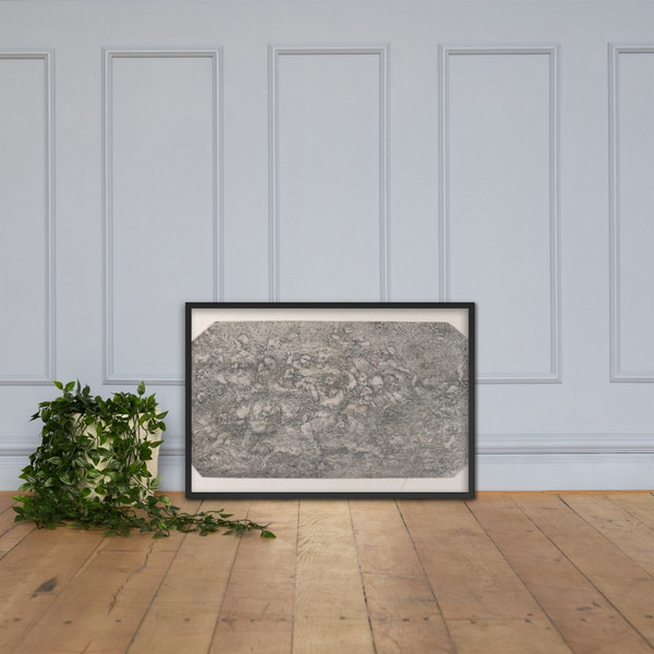 Bataille de Cavaliers (Battle of Cavalrymen) - Rodolphe Bresdin - 19th century - Photo Paper Framed Poster Museum quality 7747804