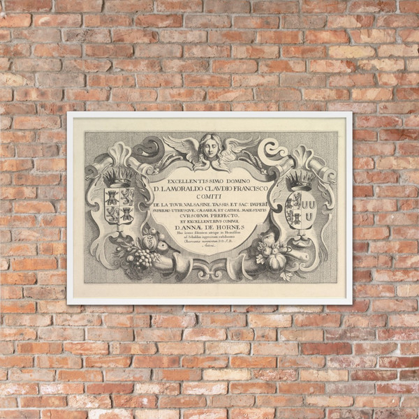 Title to the Entry into Hemissem - Wenceslaus Hollar - 1650 - Matte Paper Framed Poster Museum quality 7723949