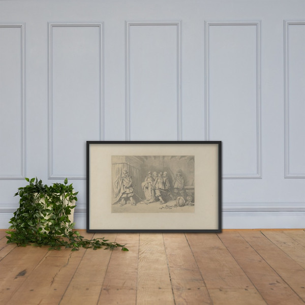 The Dead Wallenstein Being Carried Away by Soldiers - Karl Theodor von Piloty - 1871 - Matte Paper Framed Poster Museum quality 7742531