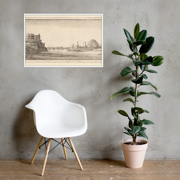 Regensburg - Wenceslaus Hollar - 1652–77 - Matte Paper Framed Poster Museum quality 7741026