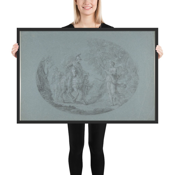 Venus Disguised as a Huntress Appears to Aeneas (Aeneid I: 305 ff.) - Stefano Pozzi - 1699–1768 - Photo Paper Framed Poster Museum quality 7745199