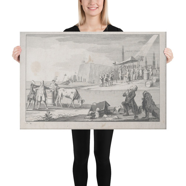 Yorktown - Anonymous, Dutch, 18th century - 1781 - Canvas Museum quality 7740641