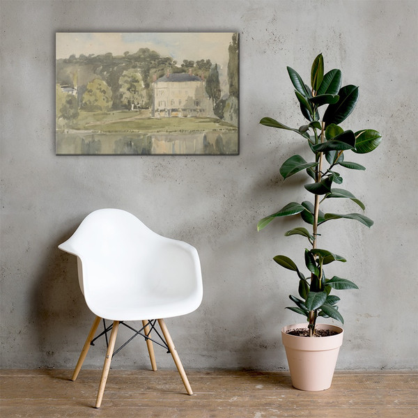 View of the Château at Folembray - Paul Huet - ca. 1831 - Canvas Museum quality 7748109