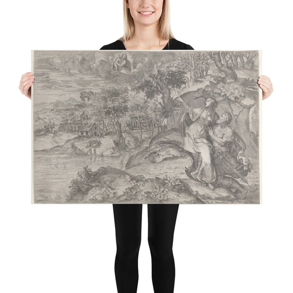 Augustus and the Tiburtine Sibyl - Marco Angolo del Moro - 1557–86 - Photo Paper Poster Museum quality 7744298