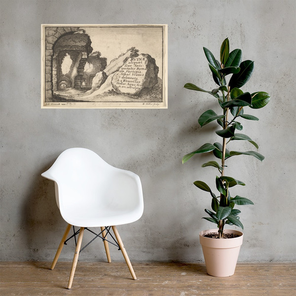 Title: Roman Ruins - Wenceslaus Hollar - ca. 1650 - Photo Paper Poster Museum quality 7739966