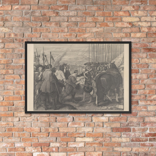 The Surrender at Breda or 'Las Lanzas' (The Lances), after Velázquez - Bartolomé Maura - 1876 - Photo Paper Framed Poster Museum quality 7741818