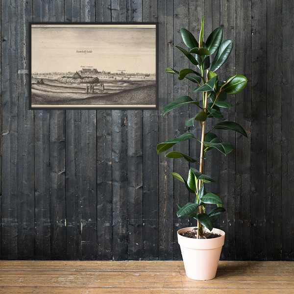 Tootehill fields (Amoenissimi aliquot locorum... Prospectus) - Wenceslaus Hollar - 1643–44 - Photo Paper Framed Poster Museum quality 7724834