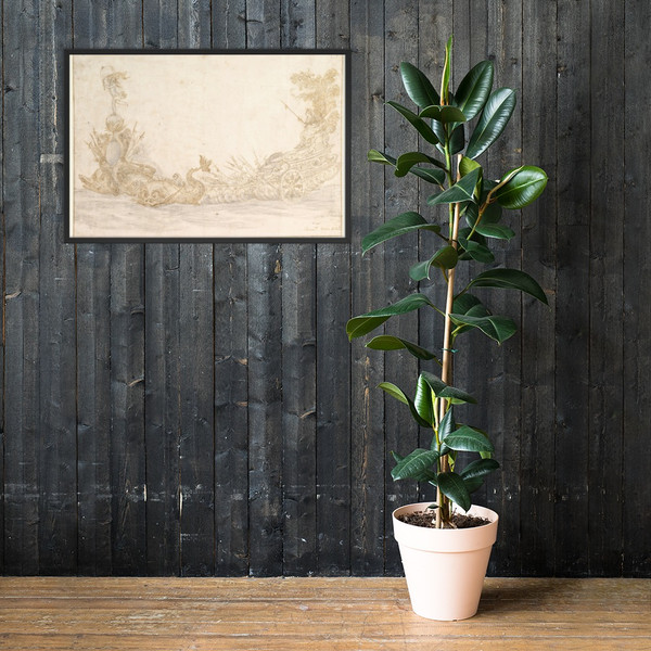 Design for a Festival Gondola - Alessandro Mauro (Mauri) - ? – 1737 - Photo Paper Framed Poster Museum quality 7744778