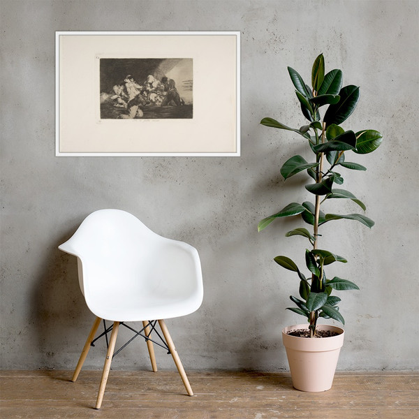 Plate 26  from 'The Disasters of War' (Los Desastres de la Guerra): 'One can't look.' (No se puede mirar.) - Goya (Francisco de Goya y Lucientes) - 1810–20, published 1863 - Photo Paper Framed Poster Museum quality 7724290