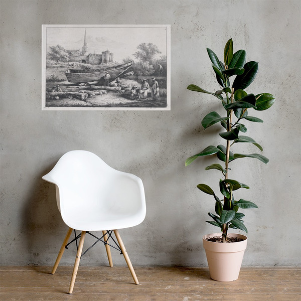 The Construction Site, in Savigny - Jean Jacques de Boissieu - 1803 - Paper Poster Museum quality 7745767