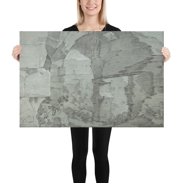 View of the Colosseum - Joseph Marie Vien - ca. 1744–50 - Canvas Museum quality 7739158