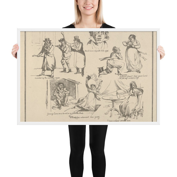 Songs: "Deserted by the waning moon..." - Henry Thomas Alken - 1822 - Photo Paper Framed Poster Museum quality 7746927