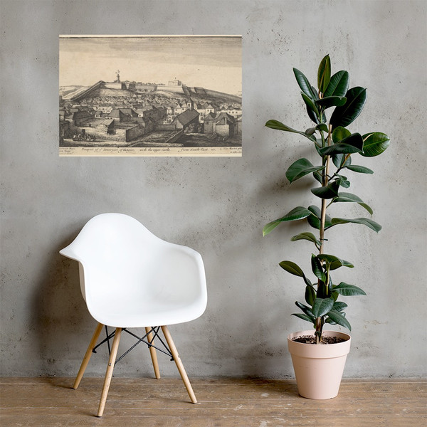 Prospect of the inner part of Tangier - Wenceslaus Hollar - ca. 1670 - Paper Poster Museum quality 7738798