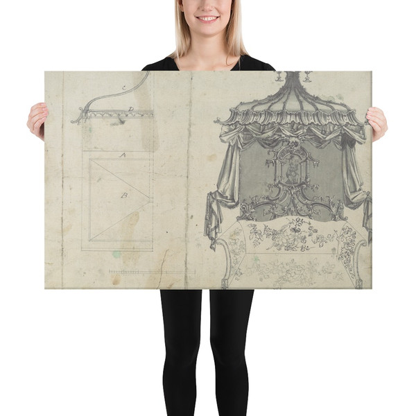 Chinese Sopha [Sofa], in Chippendale Drawings, Vol. I - Thomas Chippendale - 1754 - Canvas Museum quality 7747990