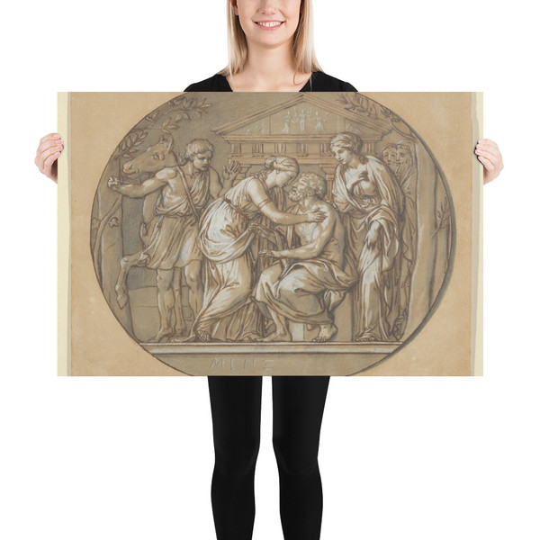 Oedipus before the Temple of the Furies between his Daughters Antigone and Ismene - Anton Raphael Mengs - ca. 1760–61 - Paper Poster Museum quality 7741427