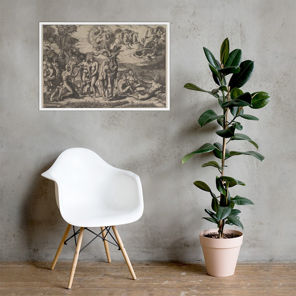 The Judgment of Paris - Marco Dente - 1515–27 - Photo Paper Framed Poster Museum quality 7742623