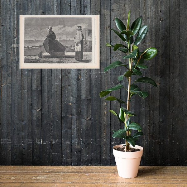 "Dad's Coming!" (Harper's Weekly, Vol. XVII) - Winslow Homer - November 1, 1873 - Photo Paper Poster Museum quality 7723312