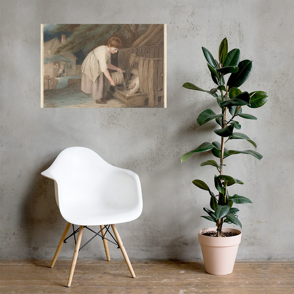 Girl and Pigs - Thomas Gaugain - May 1, 1802 - Photo Paper Poster Museum quality 7746935