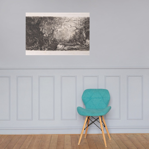 La Tentation de Saint Antoine (The Temptation of St. Anthony) - Rodolphe Bresdin - 1849 - Paper Poster Museum quality 7738250