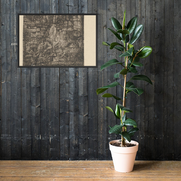 Vieillard Assis Dans un Intérieur (Old Man Seated in an Interior) - Rodolphe Bresdin - ca. 1841 - Photo Paper Framed Poster Museum quality 7747838