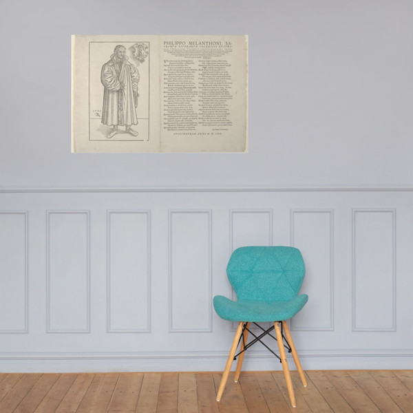 Philip Melanchthon, Full-Length Towards the Right - Lucas Cranach the Younger - 1561 - Photo Paper Poster Museum quality 7724251