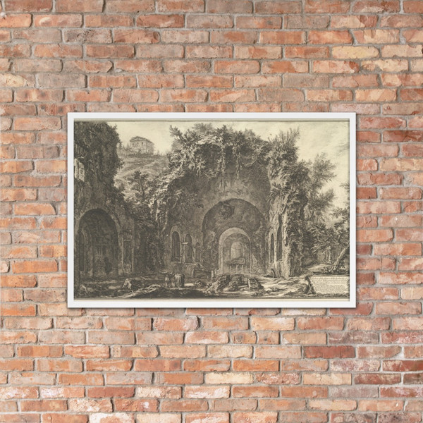 The so-called Grotto of Egeria (Veduta della fonte e delle spelonche d'Egeria fuor della Porta Capena) - Giovanni Battista Piranesi - ca. 1766 - Matte Paper Framed Poster Museum quality 7725167