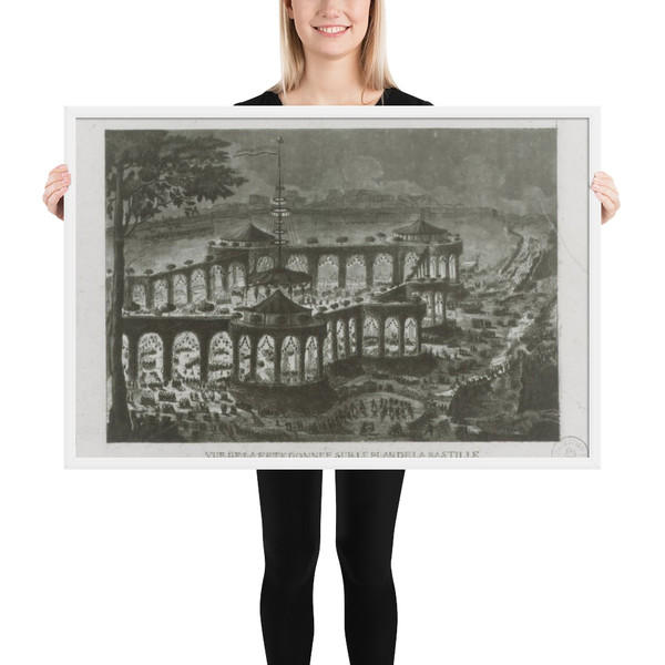 Anniversary of the Fall of the Bastille, Paris, July 1790 - Anonymous, French, 18th century - ca. 1790 - Matte Paper Framed Poster Museum quality 7743362