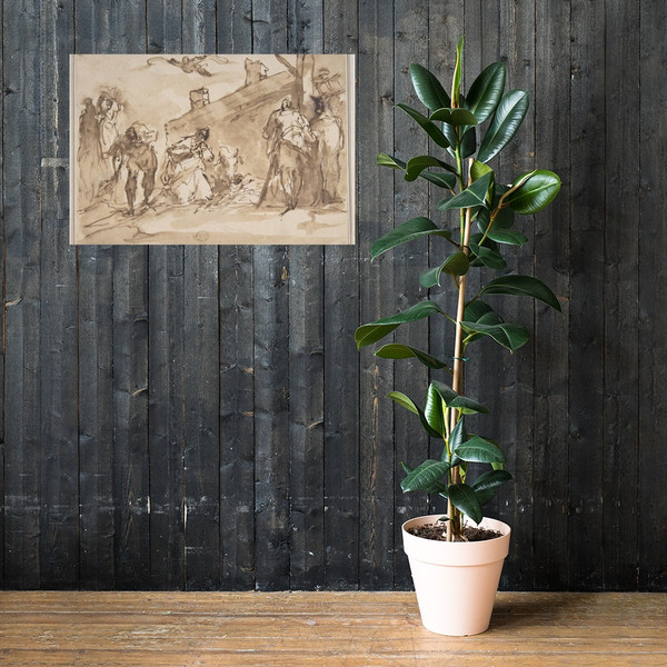 Sketch for Adoration of the Kings - Anonymous, French, 17th century - 17th century - Paper Poster Museum quality 7746427