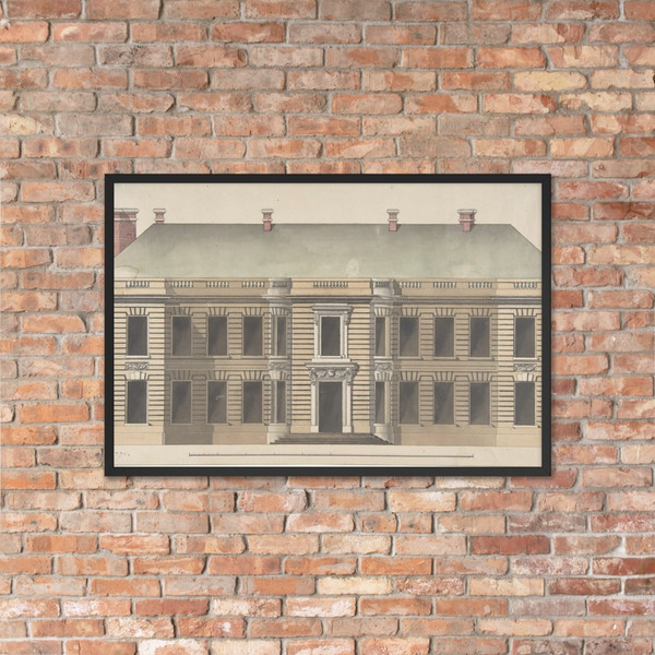 Elevation for a Palace Façade - Degana - 1770 - Photo Paper Framed Poster Museum quality 7743841