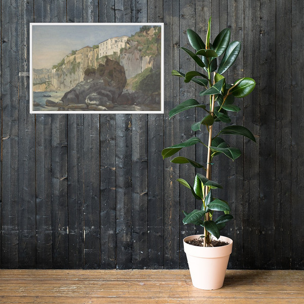 Houses at Sorrento - Thomas Hartley Cromek - mid-19th century - Photo Paper Framed Poster Museum quality 7744035