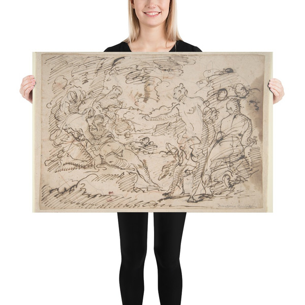 The Pregnancy of Callisto Discovered by Diana - Antonio Molinari - 1612–66 - Photo Paper Poster Museum quality 7744682