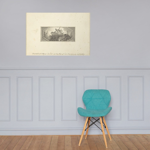 The Wife of Ceteus burnt on the Pile of her Husband - Edward Francis Burney - 1790–1800 - Photo Paper Poster Museum quality 7744406