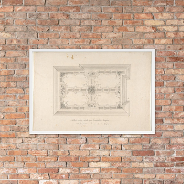 Design for Ceiling in Chinois Style, Empress Eugenie's Hotel - Jules-Edmond-Charles Lachaise - second half 19th century - Matte Paper Framed Poster Museum quality 7738416
