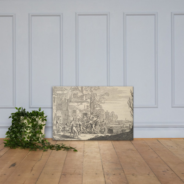 Winter - Wenceslaus Hollar - 1629 - Canvas Museum quality 7738703