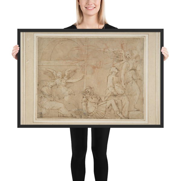 St. Peter Delivered from Prison - Polidoro da Caravaggio - 1499–1543 - Photo Paper Framed Poster Museum quality 7745281