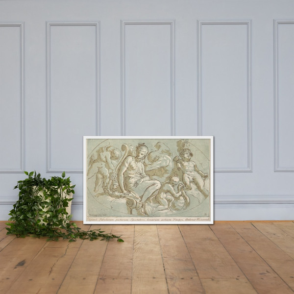 Venus Surrounded by Putti - Arthur Pond - ca. 1735 - Matte Paper Framed Poster Museum quality 7742236