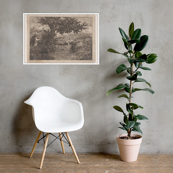 Scène Biblique (Biblical Scene) - Rodolphe Bresdin - 19th century - Photo Paper Framed Poster Museum quality 7738286